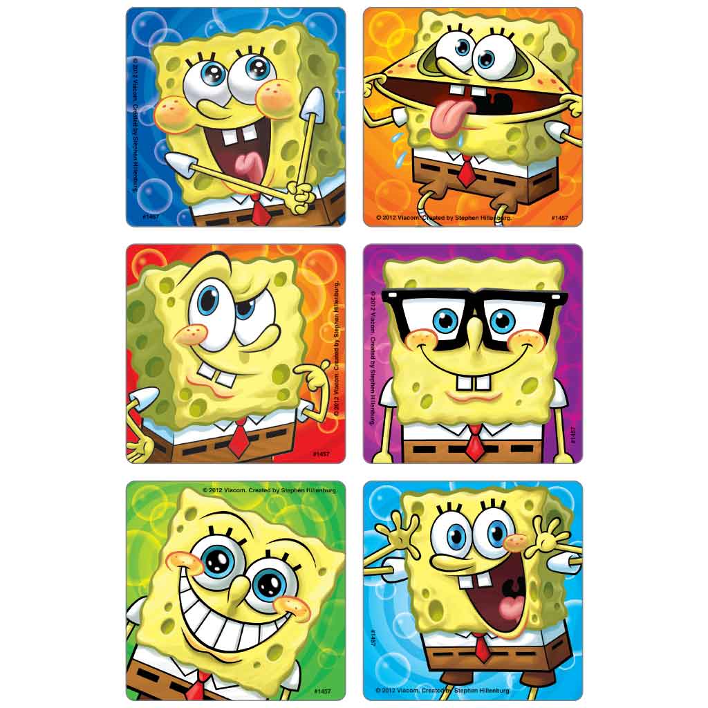 SpongeBob Closeup Faces Stickers