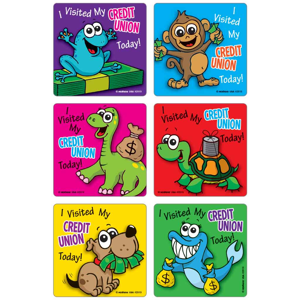 Visited Credit Union Today Asst. Stickers