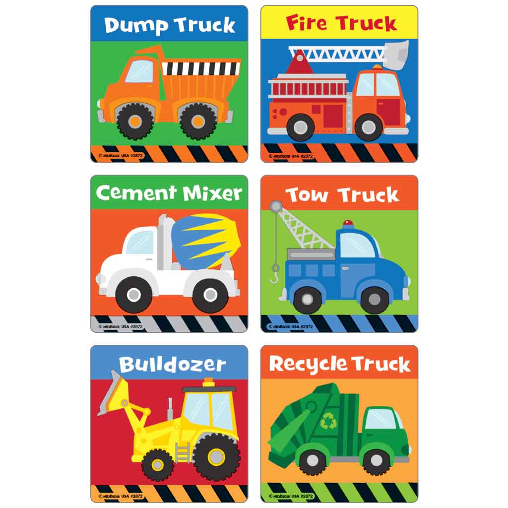 Toy Trucks Asst. Stickers