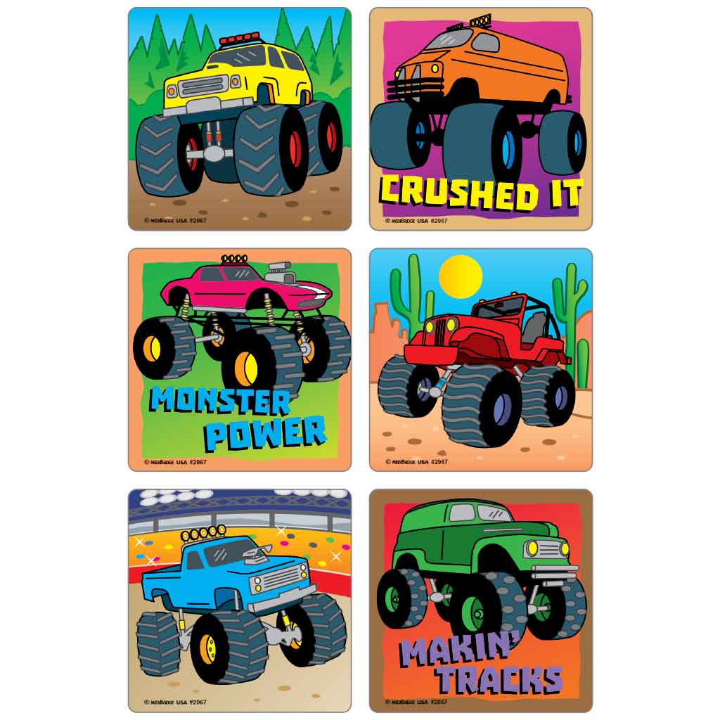 Monster Trucks Asst. Stickers