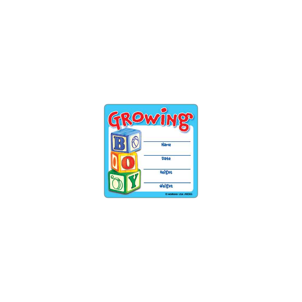 Growing Boy Medical Stickers