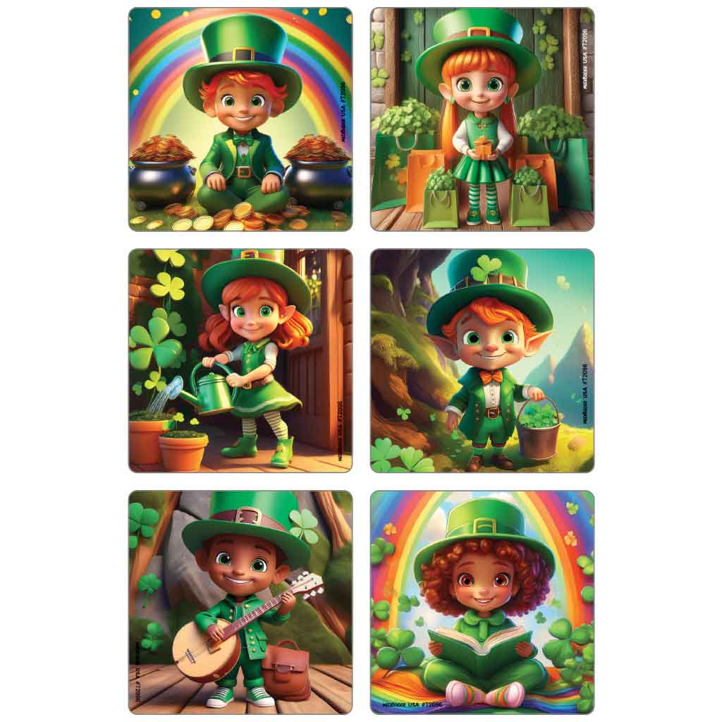 Lucky Leprechauns Asst. Stickers