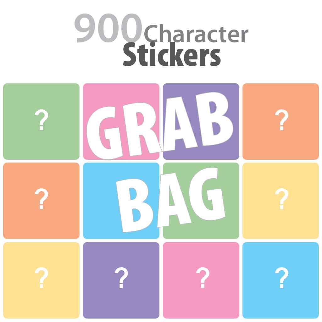 Grab Bag of Character Licensed Stickers