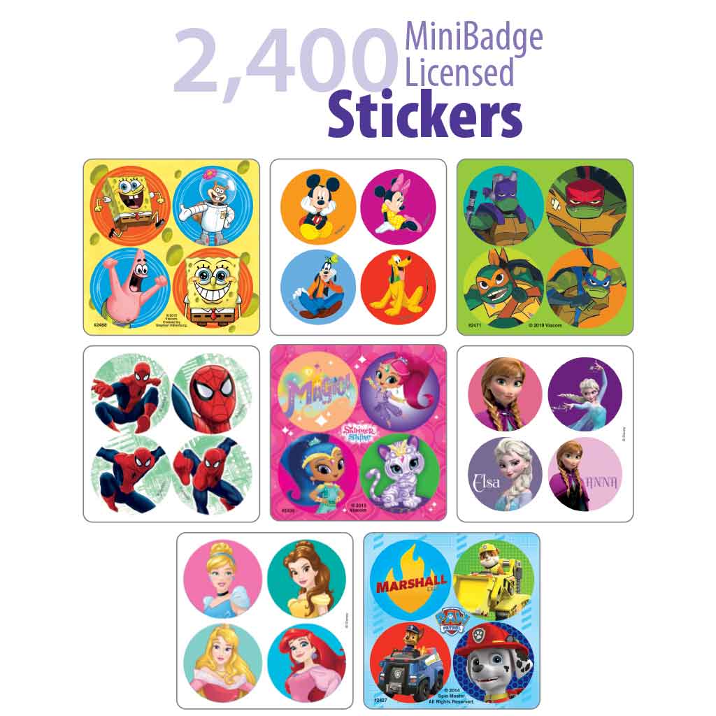 MiniBadge™ Licensed Sticker Sampler