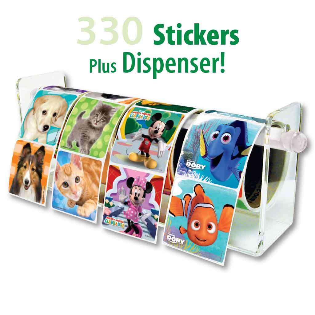 Small Dispenser & 4 Best Sellers Stickers