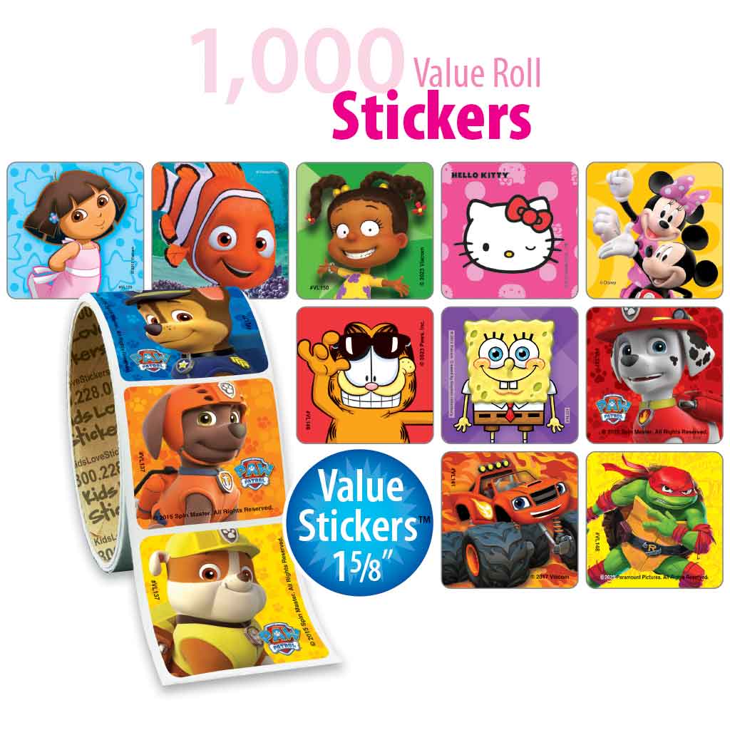 Value Roll Sticker Sampler