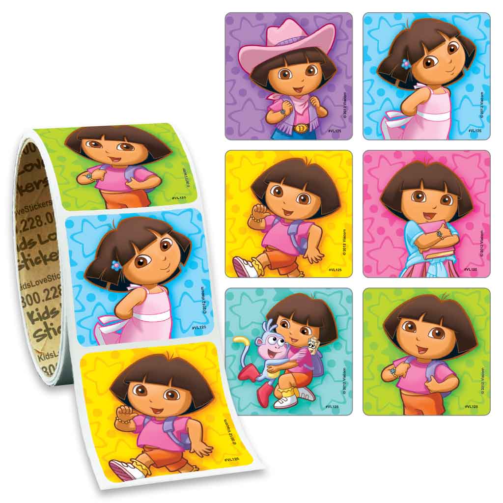 Dora Playful Value Stickers - Roll