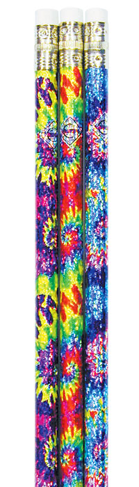 Tie Dye Glitz Pencils (48/pack)