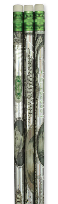 Glitzy Money Pencils