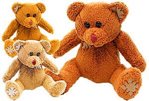 Suede Patchwork Bears Plush Toys