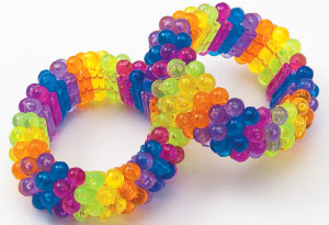 Stretchy Rainbow Bead Bracelets Toy Jewelry