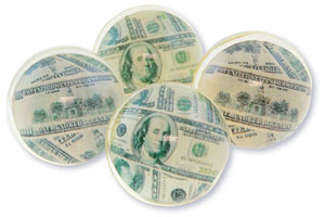 44mm $100 Bill Bouncy Balls