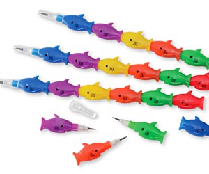 Neon Shark Stackable Pencils