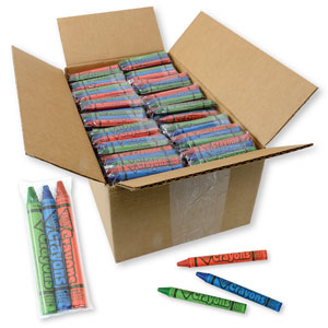 Bulk Crayon Cello-Wrapped 3-Packs